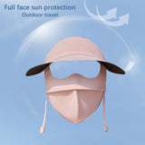 Maxbell Face Mask with Brim Reusable Portable Face Covering for Beach Travel Outdoor pink