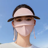 Maxbell Face Mask with Brim Reusable Portable Face Covering for Beach Travel Outdoor pink