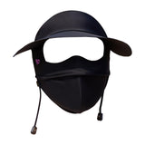 Maxbell Face Mask with Brim Reusable Portable Face Covering for Beach Travel Outdoor black