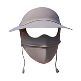 Maxbell Face Mask with Brim Reusable Portable Face Covering for Beach Travel Outdoor dark gray
