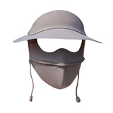 Maxbell Face Mask with Brim Reusable Portable Face Covering for Beach Travel Outdoor dark gray