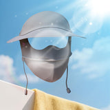 Maxbell Face Mask with Brim Reusable Portable Face Covering for Beach Travel Outdoor dark gray