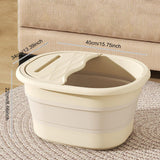 Maxbell Foot Bath Tub Basin Folding Foot Bath Bucket for Home Mobile Phone Holder White