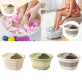 Maxbell Foot Bath Tub Basin Folding Foot Bath Bucket for Home Mobile Phone Holder White