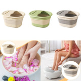 Maxbell Foot Bath Tub Basin Folding Foot Bath Bucket for Home Mobile Phone Holder White