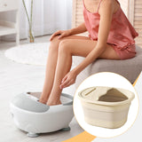 Maxbell Foot Bath Tub Basin Folding Foot Bath Bucket for Home Mobile Phone Holder White