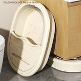 Maxbell Foot Bath Tub Basin Folding Foot Bath Bucket for Home Mobile Phone Holder White