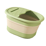 Maxbell Foot Bath Tub Basin Folding Foot Bath Bucket for Home Mobile Phone Holder Green