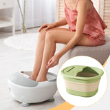 Maxbell Foot Bath Tub Basin Folding Foot Bath Bucket for Home Mobile Phone Holder Green