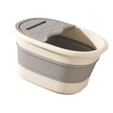 Maxbell Foot Bath Tub Basin Folding Foot Bath Bucket for Home Mobile Phone Holder Grey