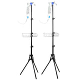 Maxbell IV Pole Foldable Adjustable Height for Bed Families Service Center Household With Basket