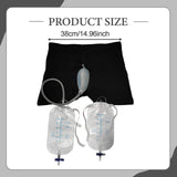 Maxbell Male Urine Bag Collector Bedridden Urinary Drainage Bag Home Wearable Urinal L