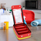 Maxbell First Aid Bag Empty Portable Storage Medical Pouch, for Emergency Travel Gym Red