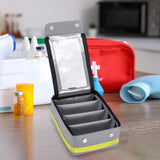 Maxbell First Aid Bag Empty Portable Storage Medical Pouch, for Emergency Travel Gym Grey