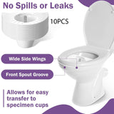 Maxbell Urine Collectors 30 Ounce Stable Convenient Pour Spout Urine Hats for Toilet