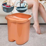 Maxbell Foot Bath Tub Sturdy Portable Feet Washing Basin for SPA Relaxation Pedicure orange