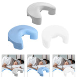 Maxbell Side Sleeper Pillow with Arm Holes Ergonomic Support Sofa Gaming Memory Foam Sky Blue