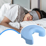 Maxbell Side Sleeper Pillow with Arm Holes Ergonomic Support Sofa Gaming Memory Foam Sky Blue