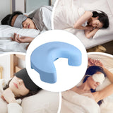 Maxbell Side Sleeper Pillow with Arm Holes Ergonomic Support Sofa Gaming Memory Foam Sky Blue