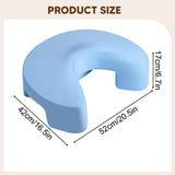 Maxbell Side Sleeper Pillow with Arm Holes Ergonomic Support Sofa Gaming Memory Foam Sky Blue