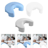 Maxbell Side Sleeper Pillow with Arm Holes Ergonomic Support Sofa Gaming Memory Foam Sky Blue