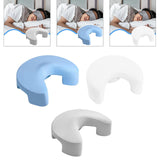 Maxbell Side Sleeper Pillow with Arm Holes Ergonomic Support Sofa Gaming Memory Foam Sky Blue