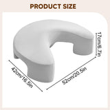 Maxbell Side Sleeper Pillow with Arm Holes Ergonomic Support Sofa Gaming Memory Foam Light Gray