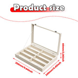Maxbell Sunglasses Show Tray 8 Grids Modern Glasses Case for Jewelry Beads Necklaces Beige Yellow
