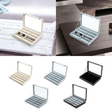 Maxbell Sunglasses Show Tray 8 Grids Modern Glasses Case for Jewelry Beads Necklaces Beige Yellow