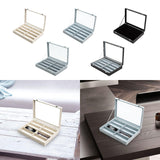 Maxbell Sunglasses Show Tray 8 Grids Modern Glasses Case for Jewelry Beads Necklaces Beige Yellow