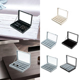 Maxbell Sunglasses Show Tray 8 Grids Modern Glasses Case for Jewelry Beads Necklaces Beige Yellow