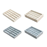 Maxbell Sunglasses Show Tray 8 Grids Modern Glasses Case for Jewelry Beads Necklaces Beige Yellow