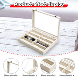 Maxbell Sunglasses Show Tray 8 Grids Modern Glasses Case for Jewelry Beads Necklaces Beige Yellow