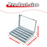 Maxbell Sunglasses Show Tray 8 Grids Modern Glasses Case for Jewelry Beads Necklaces Gray