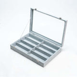Maxbell Sunglasses Show Tray 8 Grids Modern Glasses Case for Jewelry Beads Necklaces Gray
