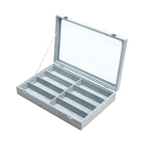 Maxbell Sunglasses Show Tray 8 Grids Modern Glasses Case for Jewelry Beads Necklaces Gray