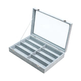 Maxbell Sunglasses Show Tray 8 Grids Modern Glasses Case for Jewelry Beads Necklaces Gray