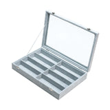 Maxbell Sunglasses Show Tray 8 Grids Modern Glasses Case for Jewelry Beads Necklaces Gray
