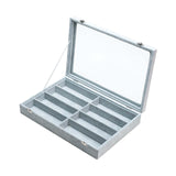 Maxbell Sunglasses Show Tray 8 Grids Modern Glasses Case for Jewelry Beads Necklaces Gray