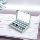 Maxbell Sunglasses Show Tray 8 Grids Modern Glasses Case for Jewelry Beads Necklaces Gray