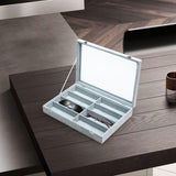 Maxbell Sunglasses Show Tray 8 Grids Modern Glasses Case for Jewelry Beads Necklaces Gray