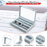 Maxbell Sunglasses Show Tray 8 Grids Modern Glasses Case for Jewelry Beads Necklaces Gray
