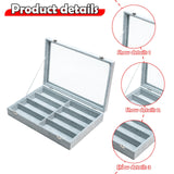 Maxbell Sunglasses Show Tray 8 Grids Modern Glasses Case for Jewelry Beads Necklaces Gray