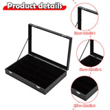 Maxbell Sunglasses Show Tray 8 Grids Modern Glasses Case for Jewelry Beads Necklaces Black