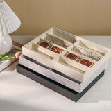 Maxbell Sunglasses Show Tray 8 Grids Modern Glasses Case for Jewelry Beads Necklaces Black