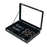 Maxbell Sunglasses Show Tray 8 Grids Modern Glasses Case for Jewelry Beads Necklaces Black