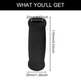 Maxbell 4x Reusable Foam Crutch Handles Grip Non Slip for Elderly Walking Aids 2.2cmx3.5cmx11.5cm Black