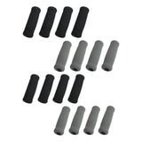 Maxbell 4x Reusable Foam Crutch Handles Grip Non Slip for Elderly Walking Aids 2.2cmx3.5cmx11.5cm Black