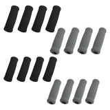 Maxbell 4x Reusable Foam Crutch Handles Grip Non Slip for Elderly Walking Aids 2.2cmx3.5cmx11.5cm Black