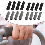 Maxbell 4x Reusable Foam Crutch Handles Grip Non Slip for Elderly Walking Aids 2.2cmx3.5cmx11.5cm Black